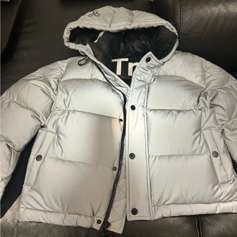 Aritzia super Puff reflective silver  Jacket - Picture 6 of 6